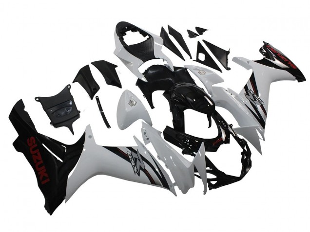 2011-2024 White Glossy Black Suzuki GSXR 600/750 Motorcycle Fairings UK Stores