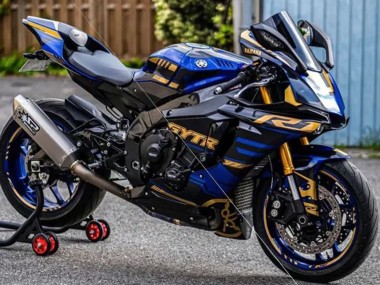 2015-2019 Blue Gold Black Yamaha YZF R1 Motorcycle Fairings UK Stores