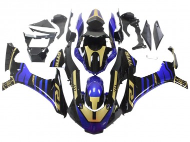 2015-2019 Blue Gold Black Yamaha YZF R1 Motorcycle Fairings UK Stores