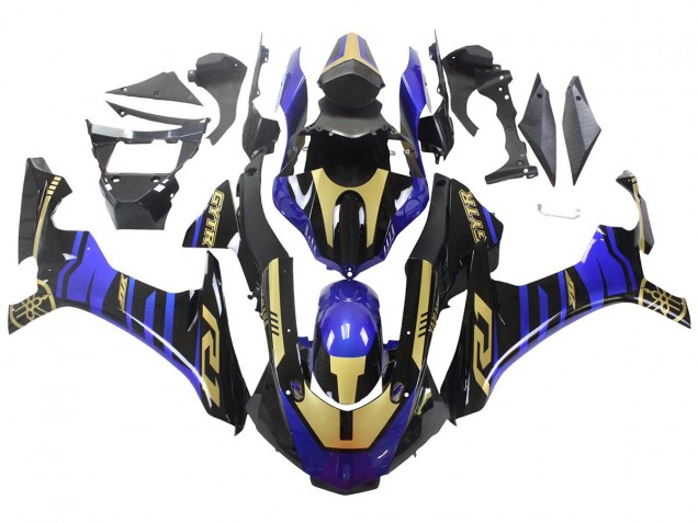 2015-2019 Blue Gold Black Yamaha YZF R1 Motorcycle Fairings UK Stores