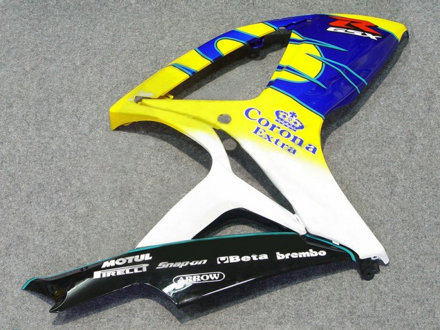 2006-2007 White Blue Yellow Corona Alstare Suzuki GSXR 600/750 Motorcycle Fairings UK Stores