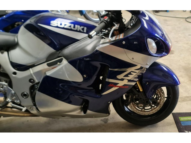 1996-2007 Blue White Suzuki GSXR 1300 Hayabusa Motorcycle Fairings UK Stores