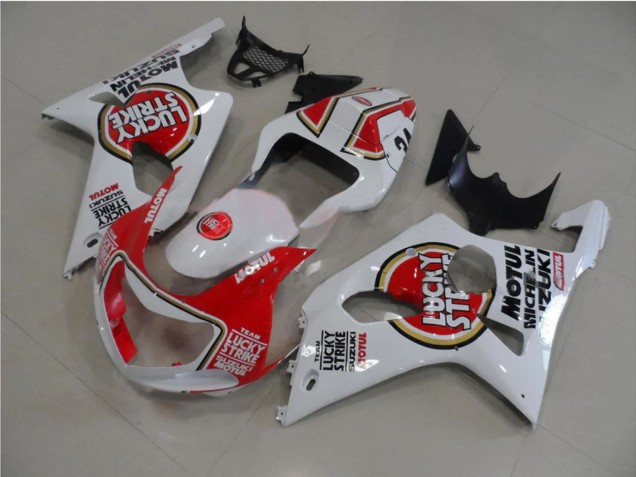 2000-2002 White Red Lucky Strike Suzuki GSXR 1000 Motorcycle Fairings UK Stores