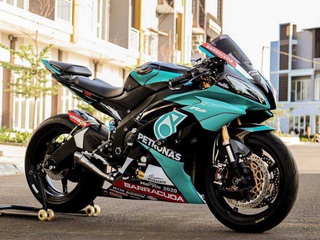 2008-2016 Light Green White Black Petronas Yamaha YZF R6 Motorcycle Fairings UK Stores