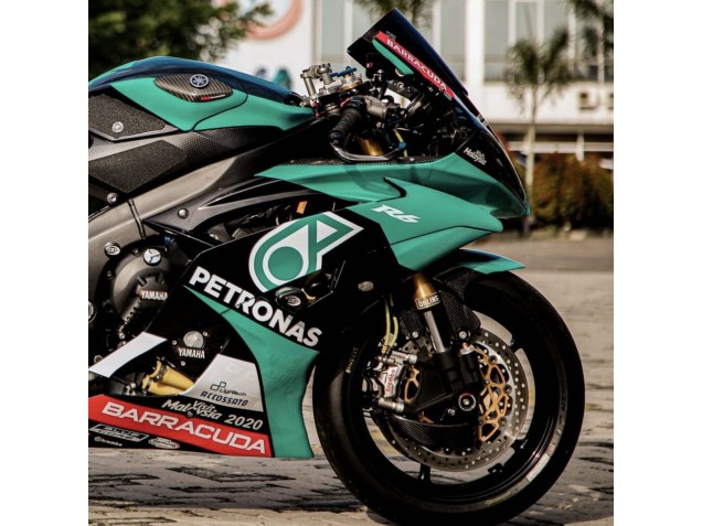 2008-2016 Light Green White Black Petronas Yamaha YZF R6 Motorcycle Fairings UK Stores