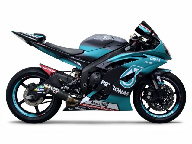 2008-2016 Light Green White Black Petronas Yamaha YZF R6 Motorcycle Fairings UK Stores