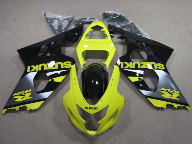 2004-2005 Yellow Silver Glossy Black Suzuki GSXR 600 Motorcycle Fairings UK Stores
