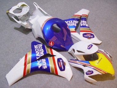 2008-2011 White Blue Yellow Gold Rothmans Honda CBR1000RR Motorcycle Fairings UK Stores