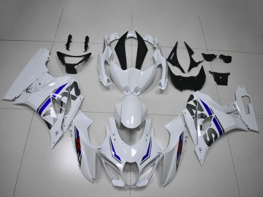 2017-2024 White Blue Suzuki GSXR 1000 Motorcycle Fairings UK Stores
