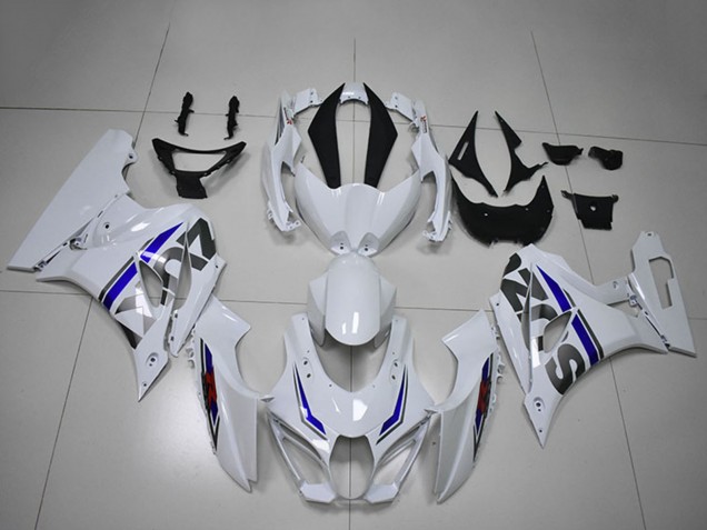 2017-2024 White Blue Suzuki GSXR 1000 Motorcycle Fairings UK Stores