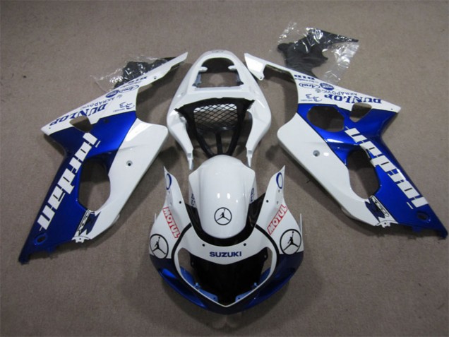 2000-2002 White Blue Jordan Motul Suzuki GSXR 1000 Motorcycle Fairings UK Stores