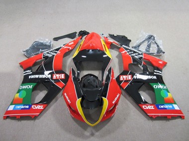 2003-2004 Red Yellow Green Black Suzuki GSXR 1000 Motorcycle Fairings UK Stores