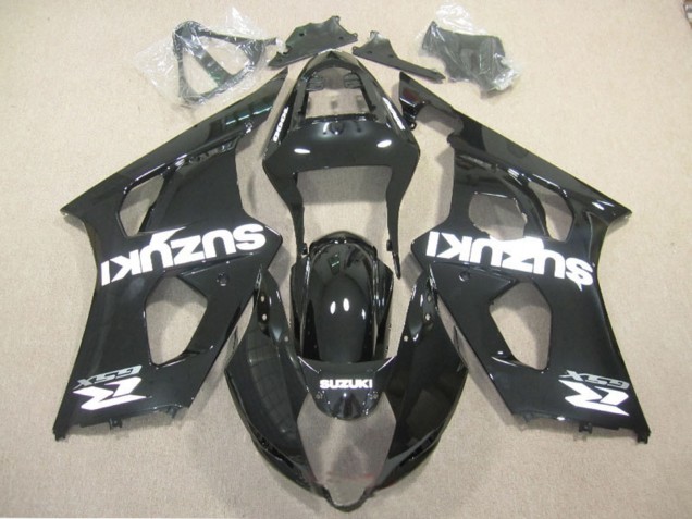 2003-2004 Glossy Black White Decal Suzuki GSXR 1000 Motorcycle Fairing UK Stores