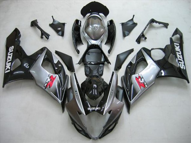 2005-2006 Glossy Black Silver Red Suzuki GSXR 1000 Motorcycle Fairing Kits UK Stores