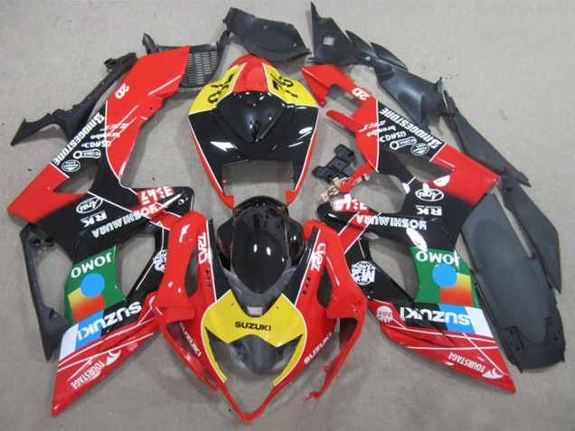 2005-2006 Black Red Yellow Blue JOMO Suzuki GSXR 1000 Motorcycle Fairings UK Stores