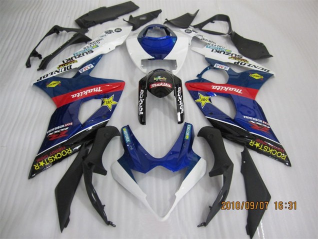 2005-2006 Blue White Red Black Rockstar Suzuki GSXR 1000 Motorcycle Fairings UK Stores