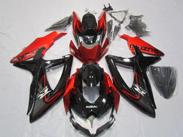 2007-2008 Glossy Black Red Suzuki GSXR 1000 Motorcycle Fairing UK Stores