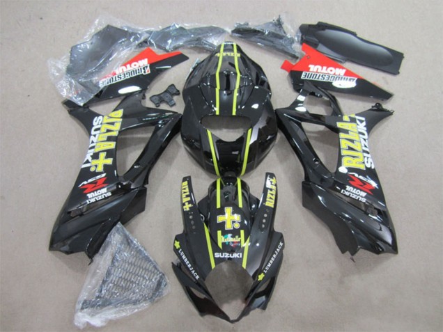 2007-2008 Glossy Black Yellow Red Rizla Suzuki GSXR 1000 Motorcycle Fairings UK Stores