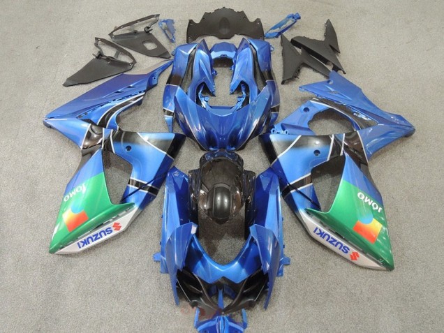2009-2016 Blue Green JOMO Suzuki GSXR 1000 Motorcycle Fairings UK Stores