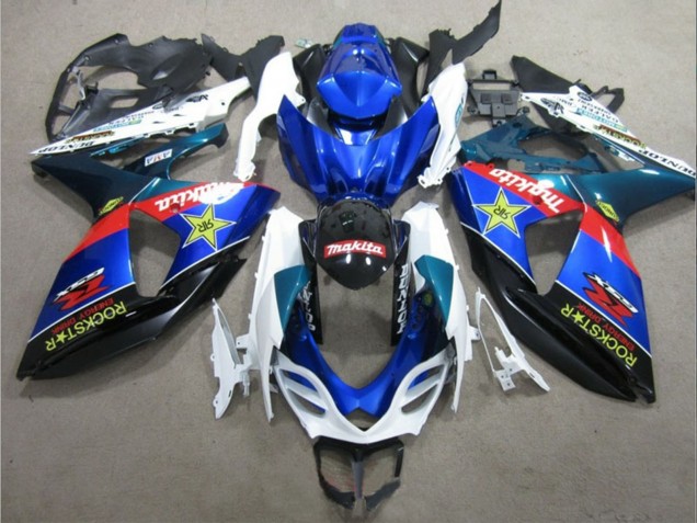 2009-2016 White Blue Red Black Rockstar Suzuki GSXR 1000 Motorcycle Fairings UK Stores