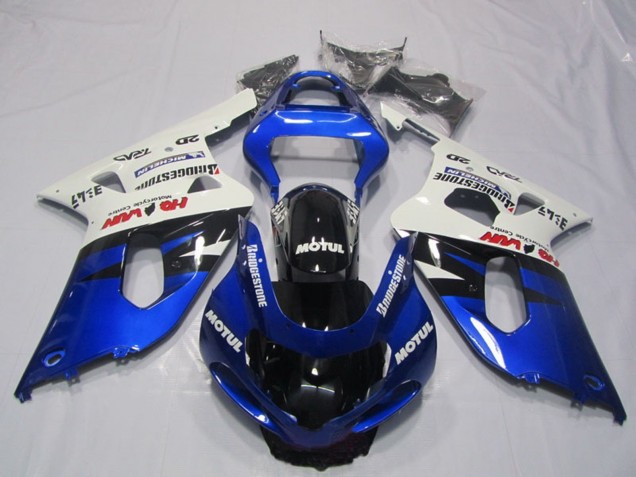 2001-2003 White Blue Glossy Black Motul Suzuki GSXR 600 Motorcycle Fairings UK Stores