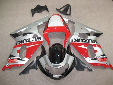2001-2003 Silver Red Glossy Black Suzuki GSXR 600 Motorcycle Fairings UK Stores