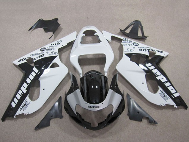 2001-2003 White Glossy Black Jordan Suzuki GSXR 600 Motorcycle Fairings UK Stores