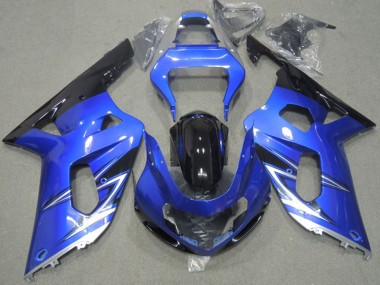 2001-2003 Blue White Glossy Black Suzuki GSXR 600 Motorcycle Fairings UK Stores