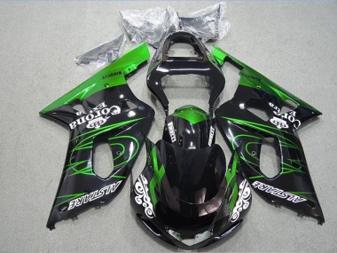 2001-2003 Glossy Black Green Corona Extra Alstare Suzuki GSXR 600 Motorcycle Fairings UK Stores