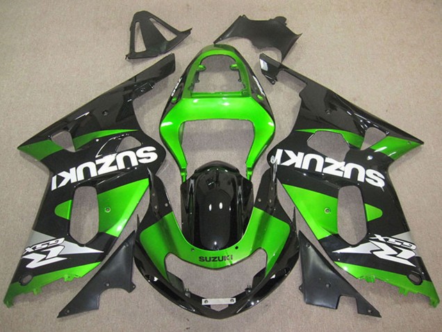 2001-2003 Green Glossy Black White Suzuki GSXR 600 Motorcycle Fairings UK Stores