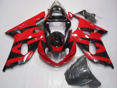 2001-2003 Red Glossy Black Suzuki GSXR 600 Motorcycle Fairings UK Stores