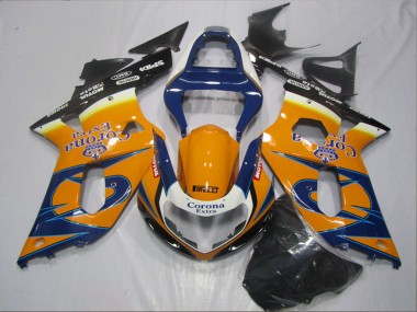 2001-2003 Orange Blue Black Corona Extra Suzuki GSXR 600 Motorcycle Fairings UK Stores