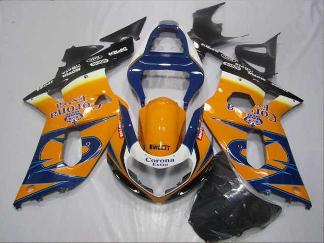 2001-2003 Orange Blue Black Corona Extra Suzuki GSXR 600 Motorcycle Fairings UK Stores