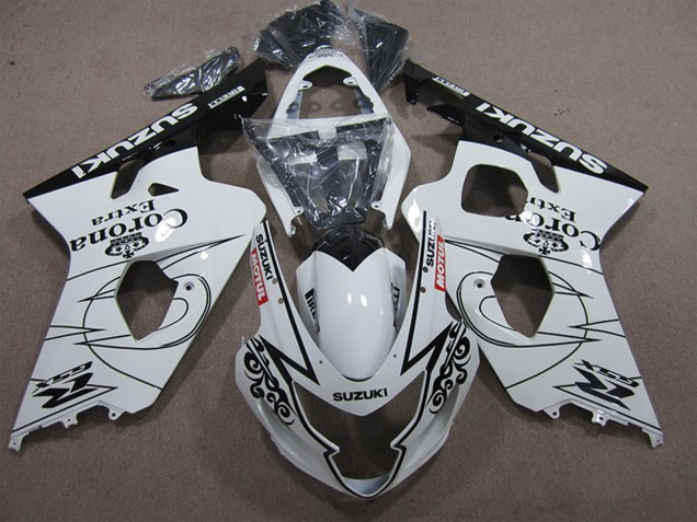 2004-2005 White Black Corona Extra Motul Suzuki GSXR 600 Motorcycle Fairings UK Stores