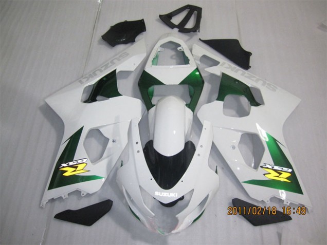 2004-2005 White Green Yellow Black Suzuki GSXR 600 Motorcycle Fairings UK Stores