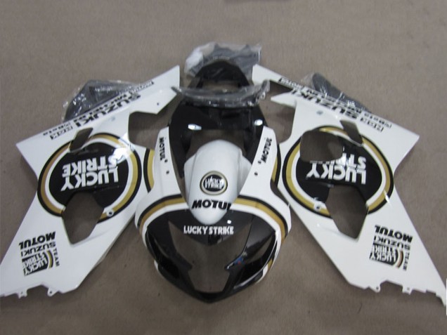 2004-2005 White Black Lucky Strike Motul Suzuki GSXR 600 Motorcycle Fairings UK Stores