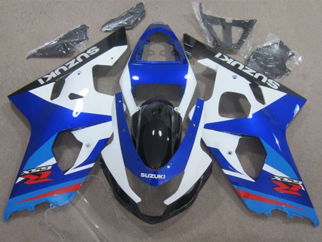 2004-2005 White Blue Red Suzuki GSXR 600 Motorcycle Fairings UK Stores