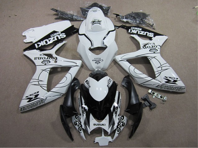 2006-2007 White Black Corona Extra Suzuki GSXR 600 Motorcycle Fairings UK Stores