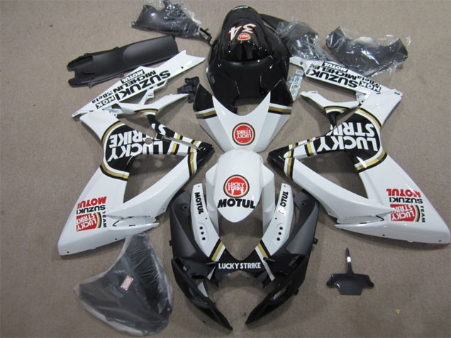 2006-2007 White Black Red Lucky Strike Motul Suzuki GSXR 600 Motorcycle Fairings UK Stores