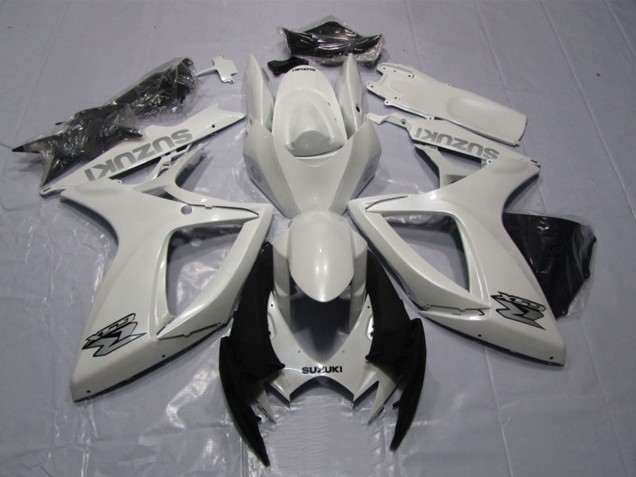 2006-2007 White Suzuki GSXR 600 Motorcycle Fairing UK Stores