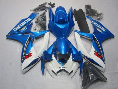 2006-2007 White Blue Red Suzuki GSXR 600 Motorcycle Fairing UK Stores