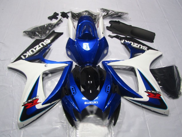 2006-2007 White Blue Glossy Black Red Suzuki GSXR 600 Motorcycle Fairings UK Stores