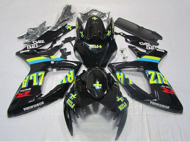 2006-2007 Glossy Black Yellow Rizla Red Suzuki GSXR 600 Motorcycle Fairings UK Stores