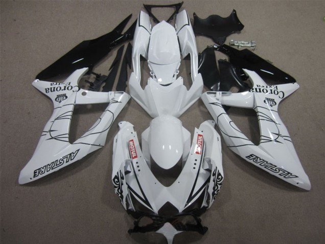 2008-2010 White Black Corona Extra Motul Suzuki GSXR 600 Motorcycle Fairings UK Stores