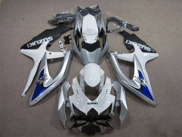 2008-2010 Silver White Blue Black Suzuki GSXR 600 Motorcycle Fairings UK Stores