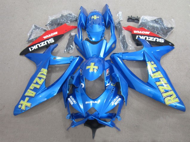 2008-2010 Blue Yellow Red Black Rizla Motul Suzuki GSXR 600 Motorcycle Fairings UK Stores