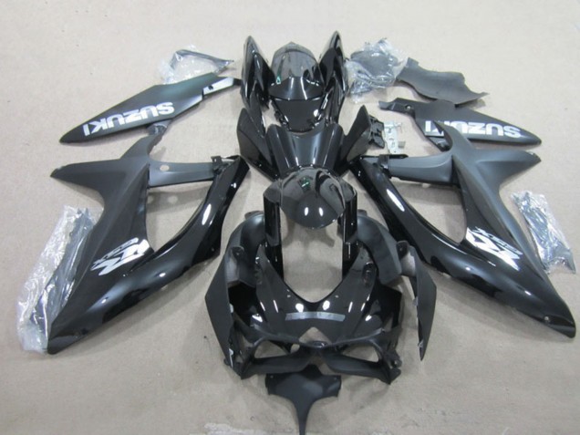 2008-2010 Glossy Black White Suzuki GSXR 600 Motorcycle Fairings UK Stores