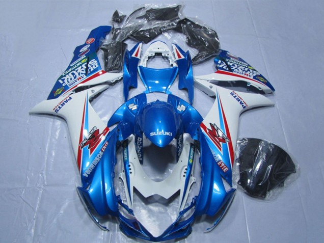 2011-2024 Blue White Suzuki GSXR 600 Motorcycle Fairings UK Stores