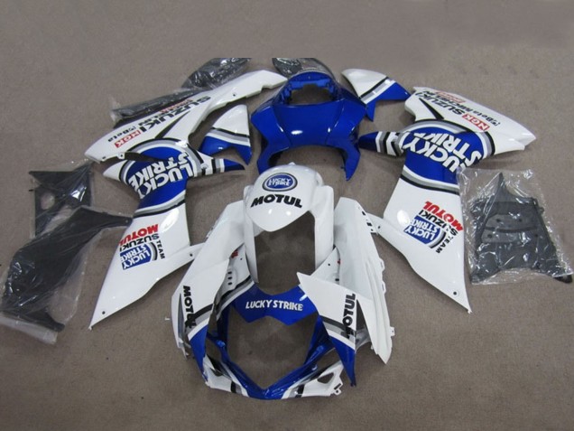 2011-2024 Blue White Lucky Strike Motul Suzuki GSXR 600 Motorcycle Fairings UK Stores