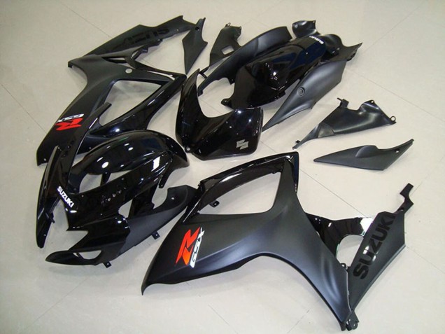 2006-2007 Glossy Black Matte Black Red Suzuki GSXR 750 Motorcycle Fairings UK Stores
